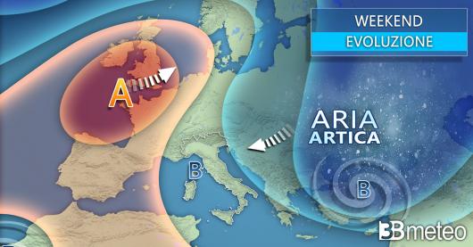 Meteo Italia: la situazione sinottica prevista nel weekend 4-5 febbraio