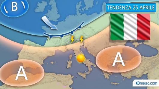 Meteo Italia: la tendenza per il 25 aprile