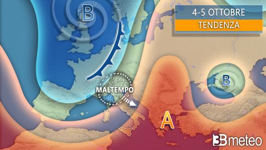 Meteo Italia: la tendenza per l'avvio della nuova settimana