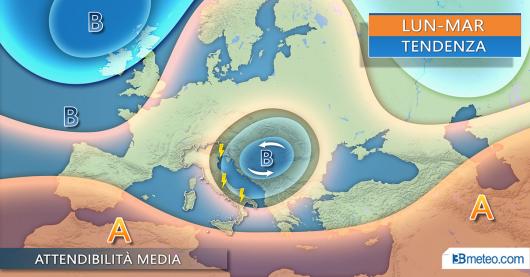 Meteo Italia: la tendenza per l'avvio della nuova settimana