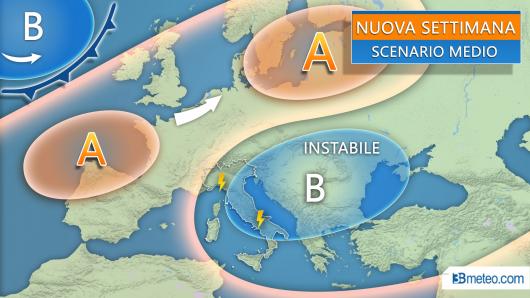 Meteo Italia: la tendenza per la nuova settimana