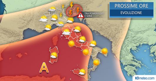 Meteo Italia lunedì