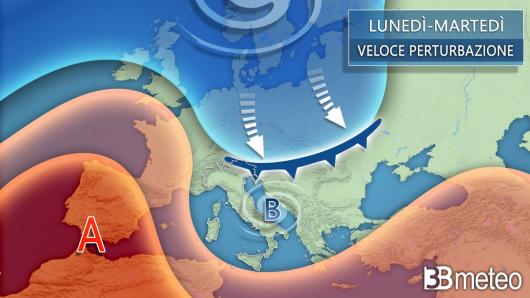 Meteo Italia lunedì