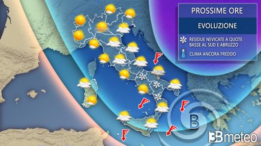 Meteo Italia lunedì
