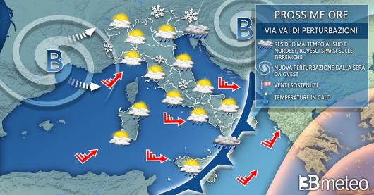 Meteo Italia lunedì