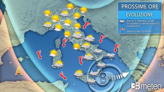 Meteo Italia lunedì