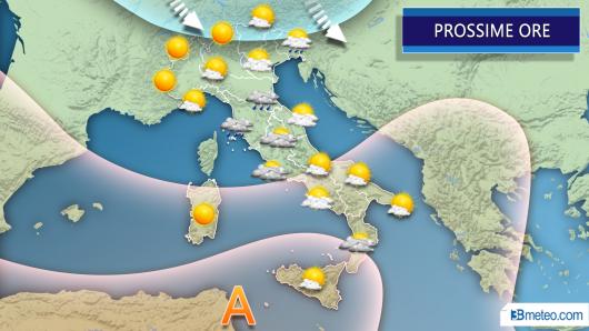 Meteo Italia martedì