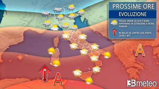 Meteo Italia martedì