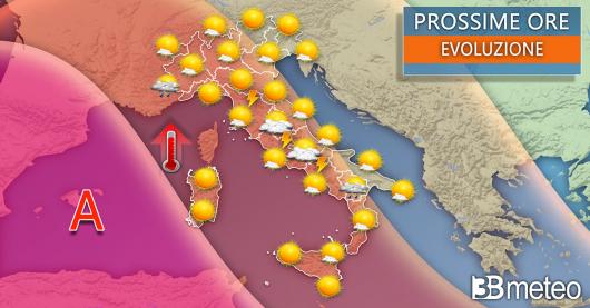 Meteo Italia martedì