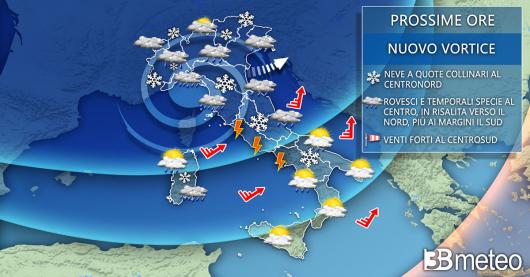 Meteo Italia martedì 5 gennaio
