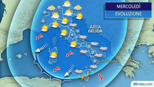 Meteo Italia mercoledì