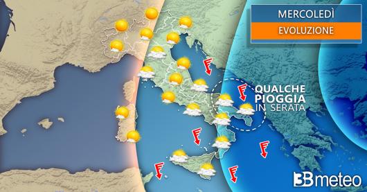 Meteo Italia mercoledì