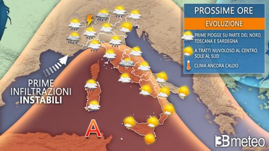 Meteo Italia mercoledì