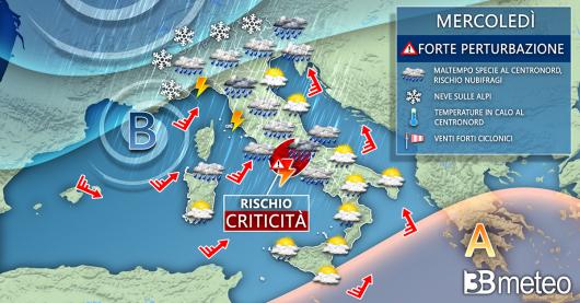 Meteo Italia mercoledì