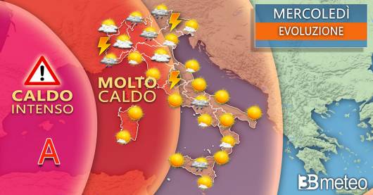 Meteo Italia mercoledì