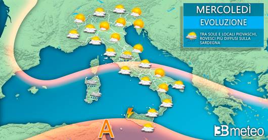 Meteo Italia mercoledì