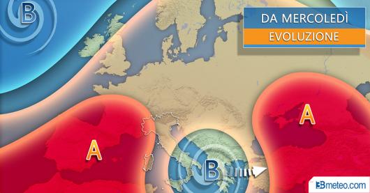Meteo Italia metà settimana
