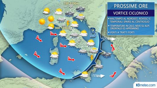 Meteo Italia prossime ore