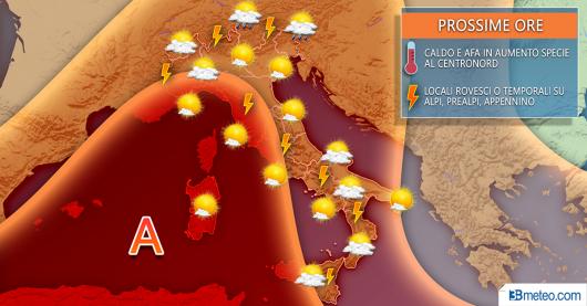 Meteo Italia prossime ore