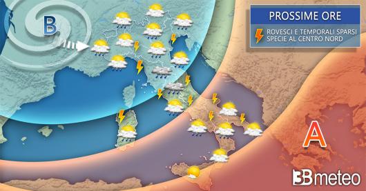 Meteo Italia prossime ore