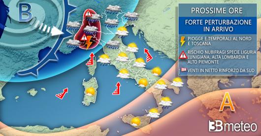 Meteo Italia prossime ore