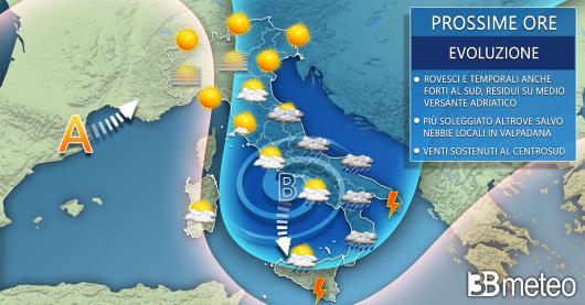 Meteo Italia prossime ore
