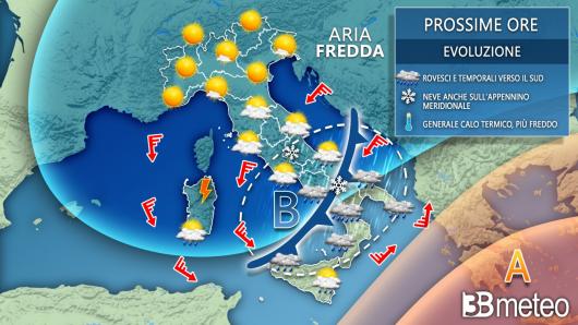 Meteo Italia prossime ore