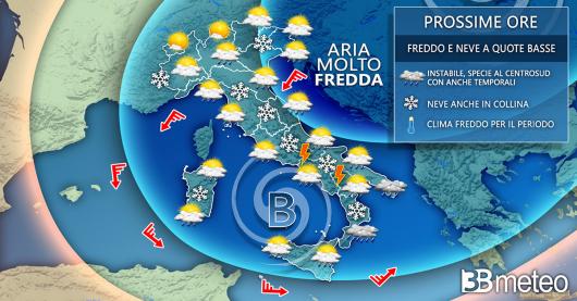 Meteo Italia prossime ore