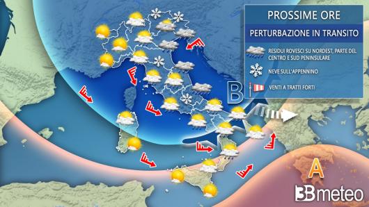 Meteo Italia prossime ore