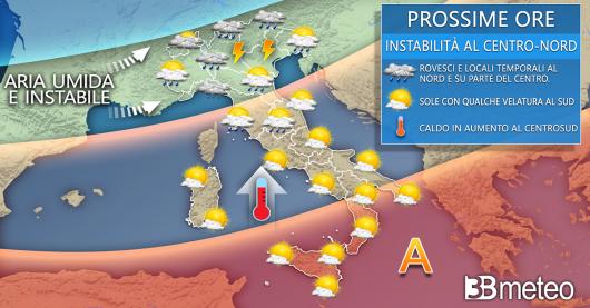 Meteo Italia prossime ore