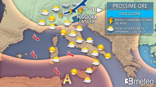 Meteo Italia prossime ore