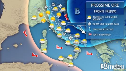 Meteo Italia prossime ore