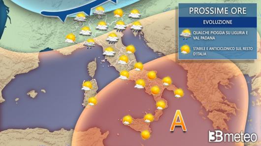 Meteo Italia prossime ore