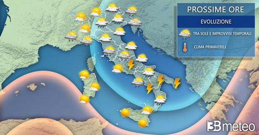 Meteo Italia prossime ore