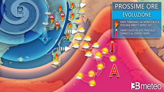 Meteo Italia prossime ore