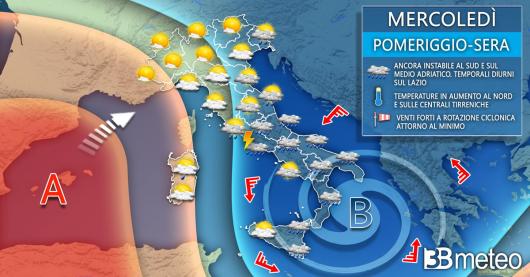 Meteo Italia prossime ore