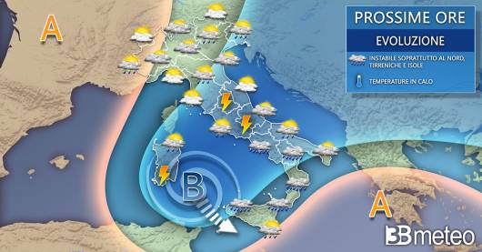 Meteo Italia prossime ore