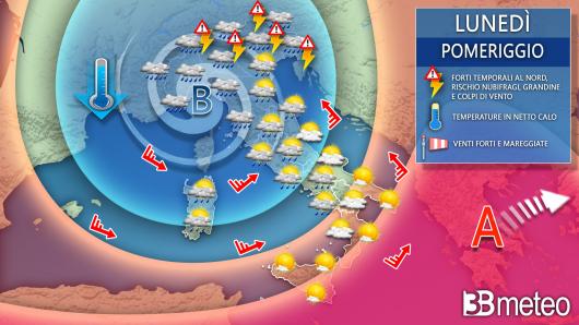 Meteo Italia prossime ore