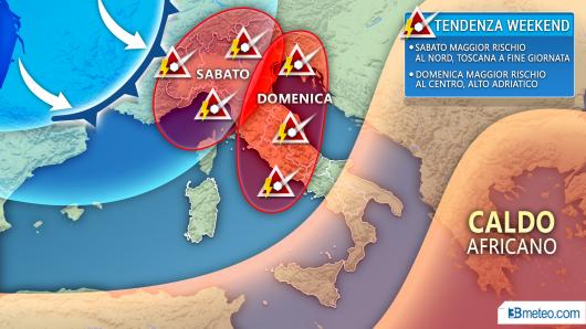 Meteo Italia: rischio grandine nel weekend