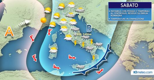 Meteo Italia sabato
