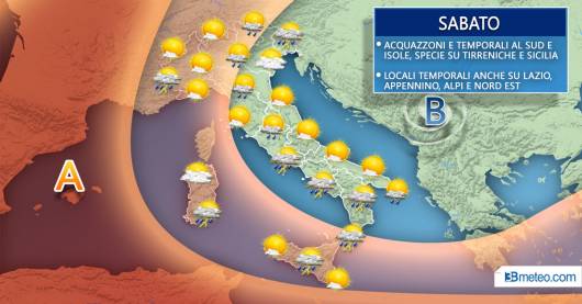 Meteo Italia sabato