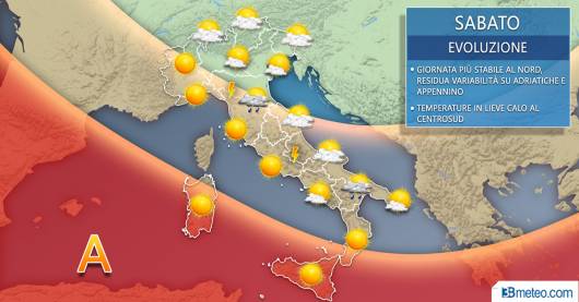 Meteo Italia sabato