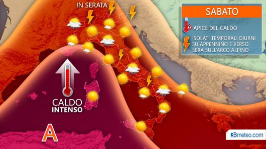 Meteo Italia sabato