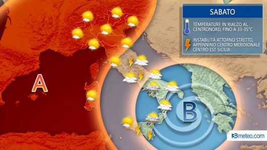 Meteo Italia sabato