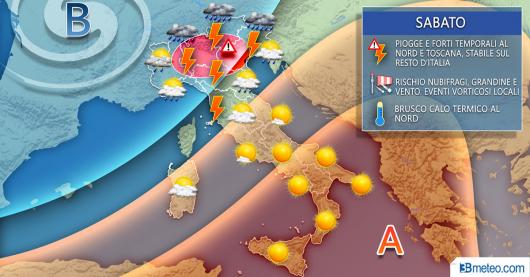 Meteo Italia sabato