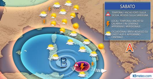 Meteo Italia sabato