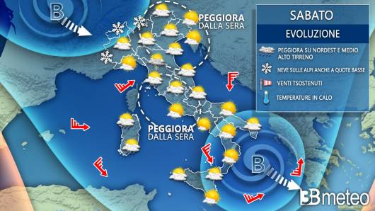 Meteo Italia sabato