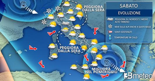 Meteo Italia sabato