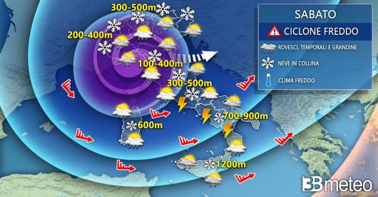 Meteo Italia sabato