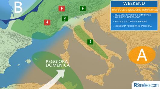 Meteo Italia: situazione attesa il weekend
